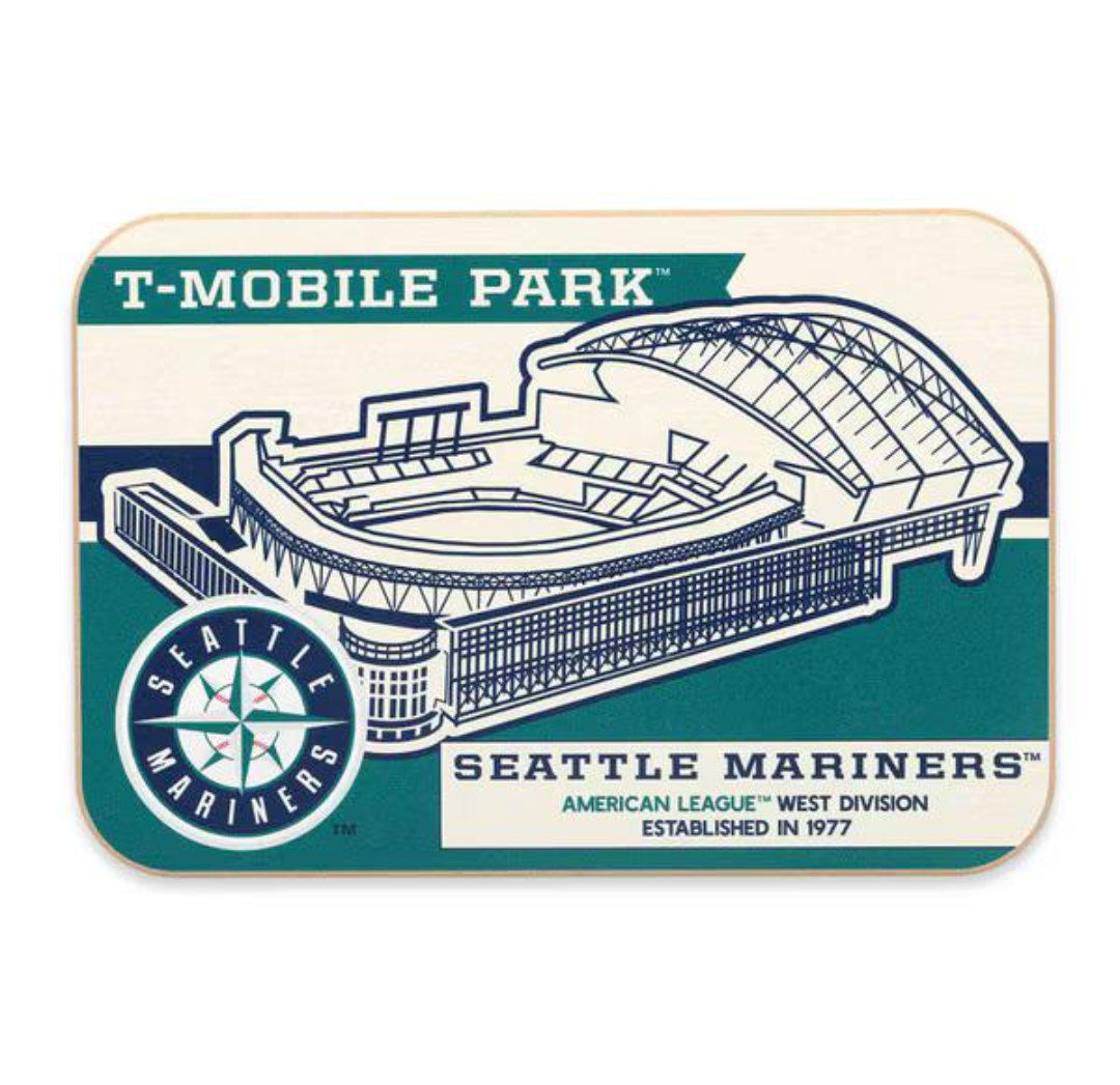 Seattle Mariners T-Mobile Park Retri Wood Wall Decor 8x5.5
