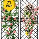AMAGABELI GARDEN & HOME Garden Trellis 2 Pack 71x20 Heavy Duty Rustproof Wall Trellis for Climbing Plants Outdoor Metal Decoration Large Trellis for Potted Plants Support Trellis Roses Black