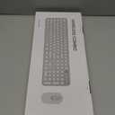 Wireless Keyboard and Mouse, Silent Keyboard Mouse Combo, Full-Sized Colorful Typewriter Keyboard with Round Keycaps, 2.4G Cute Mouse Compatible with PC/Laptop/Computer(Milk Tea)
