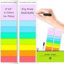 JJPRO Dry Erase Sticky Notes - Reusable Whiteboard Stickers 8 Colors 3"x3"-16 Pack. Suitable for All Smooth Surface.Great for Labels, Lists, Reminders and Decals-Washable,Removable