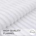 Simmore Decorative Throw Pillow Covers 12x20 Set of 2, Soft Natural Plush Flannel Double-Sided Fluffy Lumbar Pillow Covers for Couch Sofa Living Room, White