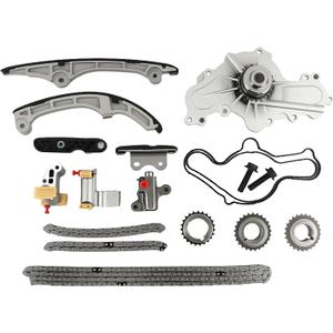Engine Timing Chain Kit + Water Pump Fits for 2007-2011 Ford Flex Taurus Edge 3.5L for 2007-2011 MKX MKS MKT MKZ 3.5L for 2008-2011 CX-9 6 3.7L Replace OE AT4Z-6306-A 7T4Z-6256-A 7T4Z-6268-CA