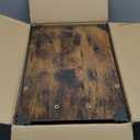 Tv Tray Table Set of 2, 8-Level Adjustable Height Couch Side Table90 Tilt Angle Adjustments C-Shaped End Table, with Phone & Tablet Slot Sofa Computer Desk for Couch, Sofa, Bed, Chair, Living Room (Brown)