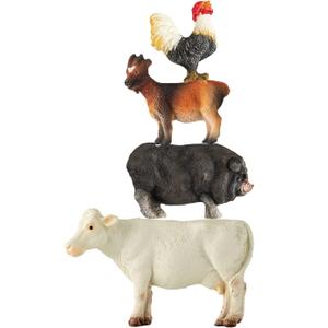 Farm Animal Refrigerator Magnet Set | Polyresin Farmhouse Dcor | Rustic French Country Indoor Kitchen Decoration