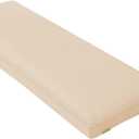 QILLOWAY Indoor/Outdoor Bench Cushion, Thick Upholstery Foam Couch Swing Pads with Ties,48-Inches,Beige/Sand/Camel.