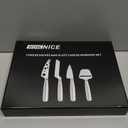 WoneNice Cheese Knives Set, Collection Cheese Knife Gifts Set with 3 Long Handle Cheese Knife & Cheese Slicer For All Types of Cheese