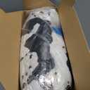 Heated Blanket Throw Blanket - Fast Heating Electric Blanket, Soft Flannel Heated Throw with 4 Time Settings, 10 Heating Settings, Warm Gifts for Women & Mom & Grandma(50"x60"Cow Print White) (01 - Black Ombre-white)