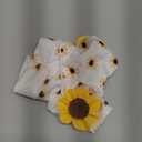 Dog Dress Soft Breathable Puppy Dresses Elegant Princess Lace Floral Pet Dress with Sunflower for Small Dog, Small