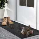 Kuyal Front Door Mat, 2'x3' Indoor Outdoor Entrance Mats, Commercial Floor Inside Outside Entrance, Heavy Duty Durable Welcome Mat, Rubber Backing Non Slip Outdoor Mats for Entryway,Dark Gray, 24" x 36"