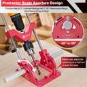 Portable Drill Guide for Straight Holes, Heavy-Duty 0 to 60 Angle Drilling Guide, Drill Press Adapter for Hand Drill, Precision Adjustable Drill Jig Attachment with 1/2" Chuck