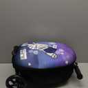 2-in-1 Ride-On Scooter Suitcase, Scooter Luggage for Kids Ages 5-12, Foldable & Lightweight Carry with LED Light-Up Wheels (Large, Purple)