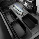 POPSTORE Underseat Storage Box Upgraded Rear Under Seat Organizer Cargo Box Compatible with 2015-2025 Ford F150 SuperCrew & Crew Cab, 2017-2025 Ford F250 F350 F450 F550 Super Duty