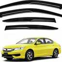 Accord Rain Guards - Window Visors for Honda Accord 2008-2017, Out-Channel Side Window Rain Guards for Accord Accessories, 4PCS, Black, Car Accessories