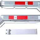 TBOZZ Chrome Angled Mud Flap Hanger with Conspicuity Tape,1-1/8" in Mounting Bolt Spacing,30" Length. with 13 inch Enhanced Spring Inside.Include one 5 inch Flat Band clamp