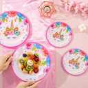 WELLIFE 20PCS Unicorn Theme Plastic Plates - Dinner & Dessert Plates for Magical Unicorn Birthday Party Decorations, 1st Birthday Party Supplies for Girls