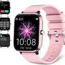 Smartwatch for Women - Call, Fitness Tracker, Heart Rate & Sleep Monitor, 1.69" Touch Screen, Waterproof - For Android & iPhone, Pink