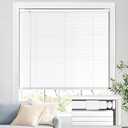 UNISHADES No Tools No Drill Mini Blinds for Indoor Windows 100% Privacy 1" Aluminum L-Shaped Slats Cordless Blinds & Shades for Home, for Window Size23.5 W × 48" H White