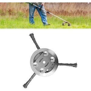 Steel Wire Grass Trimmer Head, 2025 New String Trimmer Replacement Head,6 Inch Wired Trimmer Blade,Metal Weed Eater Blade,for Lawn Mower Tray (1,3 Blade)