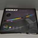 ONWAY Curved Monitor Light Bar with Wireless Remote,Monitor Light Bar with Auto-Dimming and Camera Base,Applicable to All Screens. No Screen Glare,for (RGB)