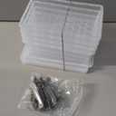 BiuLeon 4 Pack Extra Large Pencil Box, Plastic Pencil Case Organizer, Clear Crayon Box Marker Organizer, Stackable Craft Organizers and Storage for Pen, Craft, Art Supply(Grey)