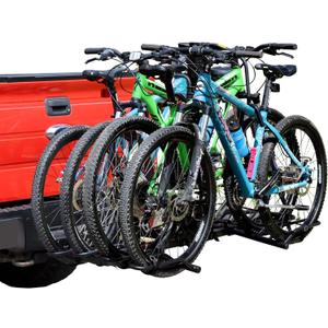 Young 4-Bike Rack Hitch Mount Platform Style Carrier for Cars Trucks SUVs Minivans with 2" Hitch Receiver, 4 Bikes X 40 lbs (160 lbs Total) Load Capacity