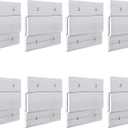 8 Pairs French Cleat Picture Hanger, 4 Inch Heavy Duty Aluminum Z Clips Mirror Hanging Hardware, Interlocking Wall Mounting Bracket Hardware for Hanging Painting, Mirrors, Panels, Artwork, Whiteboard