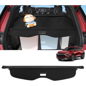 Sze Cargo Cover for Chevy Blazer 2019-2025 2026 Retractable Trunk Cover Black Rear Trunk Security Cover Shielding Shade Waterproof-New Upgrade (Not fit for Blazer EV/Trailblazer)