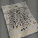 JOYIN 12 PCS Christmas Holiday Foil Gold Gift Bags with Tissue Papers and Name Card Tags; Assorted White Winter Prints for Party Favors Goody Bags, Xmas Presents and Wrapping Stocking Stuffers (8" x 4" x 10")