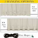 NICETOWN 2 Panels Weighted Blackout Curtains for Patio Waterproof, Top & Bottom Grommet & Back Tab Fixed Outdoor Curtains Windproof Drapes Thermal Insulated for Porch, W52 x L84, Light Beige