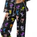 Unisex Ultra Soft Pajama Set, Valentines Pajamas, Soft Warm Matching Sleepwear Gift for Women Men (Black, L)
