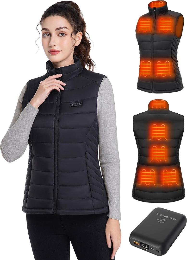 Heated Vest for Women with 7.4V 16000mAh Battery Pack Included, Lightweight Women's Heated Vest Warming Heating vests