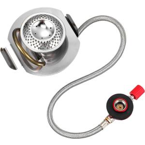 BESPORTBLE Portable Camping Gas Stove, Stainless Steel Mini Propane Burner for Outdoor Cooking, Lightweight Pocket-Sized Bbq Furnace for Hiking and Picnic