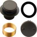Bronze Tub Drain Tip-Toe Tub Trim Set Conversion Kit Assembly, Hidrop Bathtub Drain Replacement Trim Kit with 2-Hole Overflow Faceplate and Universal Fine/Coarse Thread, Oil Rubbed Bronze