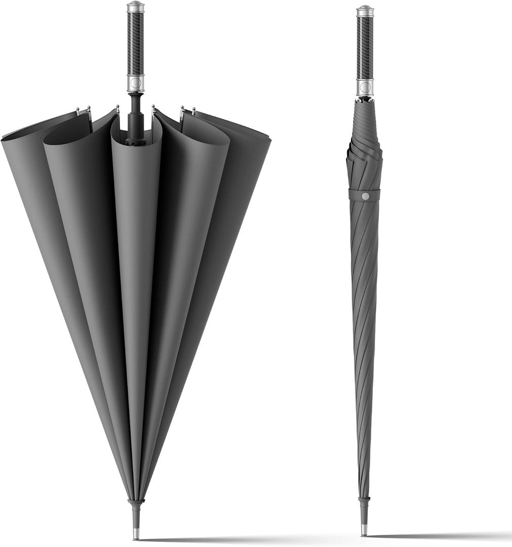 HOUSTIN Extra Large Windproof Golf Umbrella - Automatic Open, Waterproof Travel Umbrella for Adults - Durable & Stylish Design for Superior Rain Protection