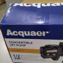 Acquaer Shallow/Deep Well Jet Pump, Cast Iron Convertible Pump with Ejector Kit, Well Depth Up to 25ft or 90ft, 115V/230V Dual Voltage, Automatic Pressure Switch