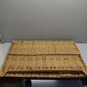Laundry Hamper with 4 Removable Liner Bags; 176L Handwoven Rattan Laundry Basket with Lid & Heightened Feet; Clothes Hamper with Side Handles (Natural) (176L (33.46x13x26.57 Inches))
