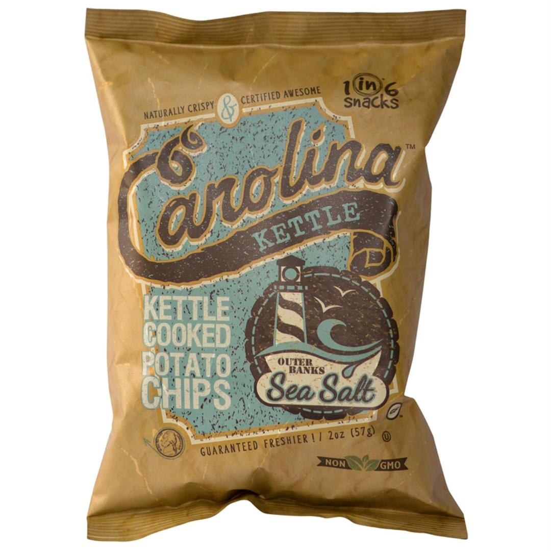 Carolina Kettle potato chips Outer Banks Sea Salt, 2 oz. (1 count (Pack of 1))
