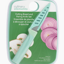 Culinary Elements Cutting Board With Paring Knife Set Blue