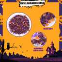 2 x Halloween Tinsel Garland Party Decorations 33FT Orange Purple Black Halloween Pumpkin Bat Garland Twist Hanging Indoor Outdoor Decorations