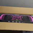 Hover-1 Drive Electric Hoverboard | 7MPH Top Speed, 3 Mile Range, Long Lasting Lithium-Ion Battery, 6HR Full-Charge, Path Illuminating LED Lights (Pink)