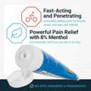 2 x Stopain Pain Relief Gel 3oz USA Made, Max Strength Fast Acting with MSM, Glucosamine, Menthol for Arthritis, Lower Back Sciatica, Knee, Neck, HSA FSA Approved Topical Analgesic Products