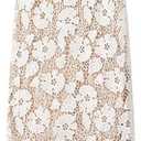 Women's Sexy Elegant Mesh Lace Bandage Slip Dress Backless Cut Out Sleeveless Midi Dress for Summer Club Party (White), Small