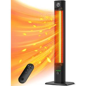 42INCH Outdoor Heater, 9Heat Levels & 540Min Timer, Child Safety Lock, IP65 Waterproof Garage Heater, 1500W Infrared Heating,Tip-Over&Overheat Protection,Patio Heaters for Outdoor Use Indoor