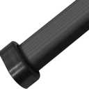 Aluminum Closet Pole  1 3/16" H x 19/32" W x 1mm Thick | Heavy-Duty Rust-Resistant Wardrobe Rod | For Built-In Closets, Garment Racks & Cabinets  Cut to Size (Black, 46")