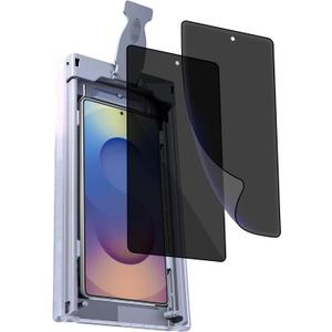 2 Pack for Samsung Galaxy S25 Ultra Privacy Screen Protector, Anti-Spy PET Film, Fingerprint ID Support [Auto Alignment Carbin] [Dust Removal]