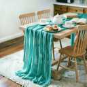 LINXTAR Teal Cheesecloth Table Runner 4 Pack 120 Inches 10Ft Gauze Summer Boho Table Runner for Wedding Tea Party Baby Shower Bridal Birthday Home Decoration