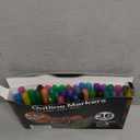 Caliart 36 Colors Outline Markers Shimmer Glitter Pens, Doodling Marker Set for Adults Artists, Cool Fun Craft Drawing Art Supplies