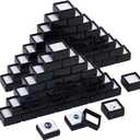 BENECREAT 70pcs Black Modern Square Gemstone Display Box, 1.2x0.63 Inch for Gemstone, Jewelry, Crystal Diamond Accessories Display