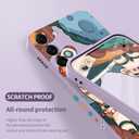 Phone Case for Samsung Galaxy S22 Plus Slim Shockproof Silica Astronaut Pattern Side Creative Design for Samsung S22 Plus Case-Astronaut Purple