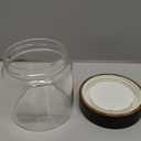 17 oz/500 ml Clear Glass Storage Canister with Airtight Wooden Screw Lid, Small Cute Decorative Glass Container Jar for Coffee,Spice,Candy,Salt,Cookie,Condiment,Pepper,Sugar,Overnight Oatmeal